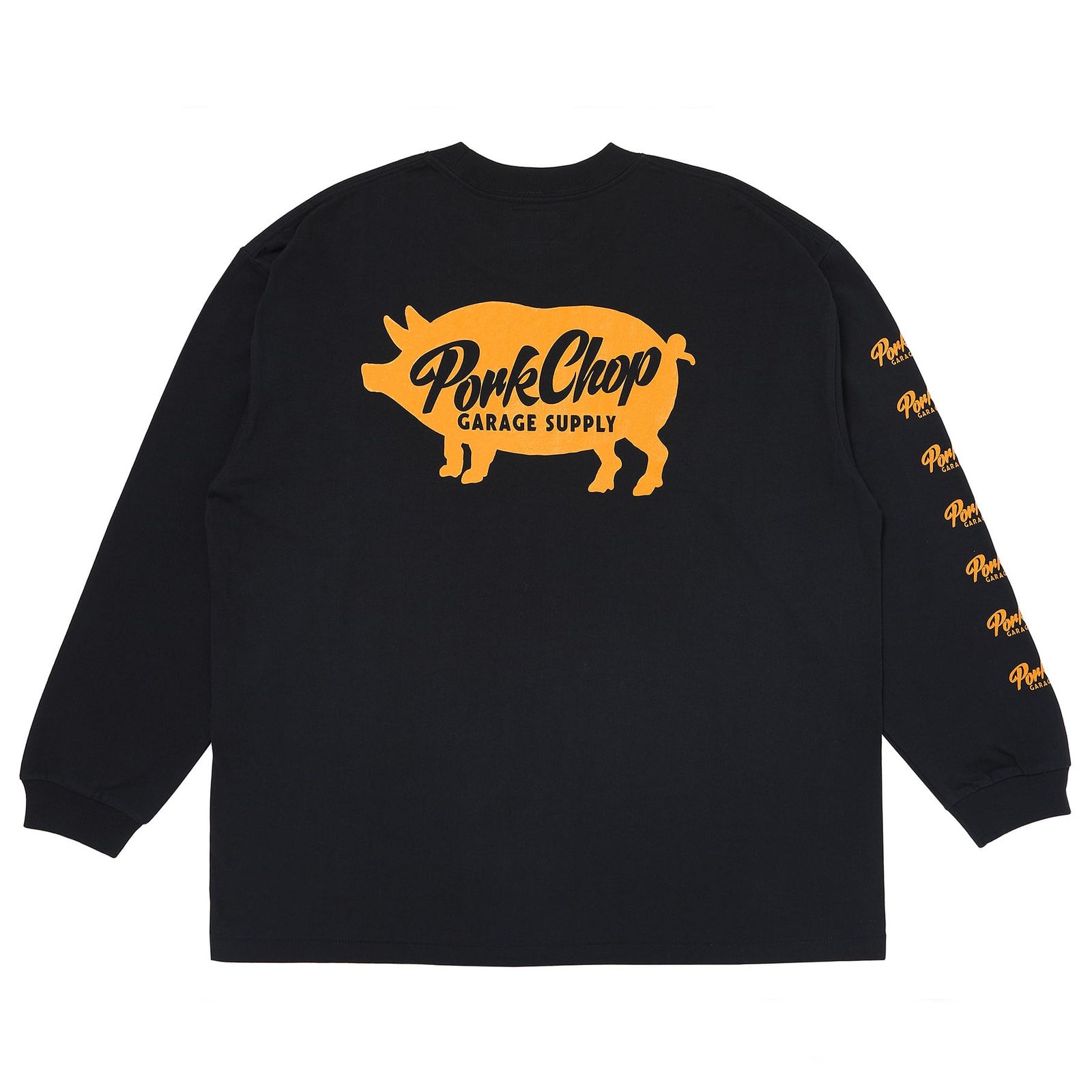 SCRIPT PORK L/S TEE - BLACK / ロングスリーブTシャツ