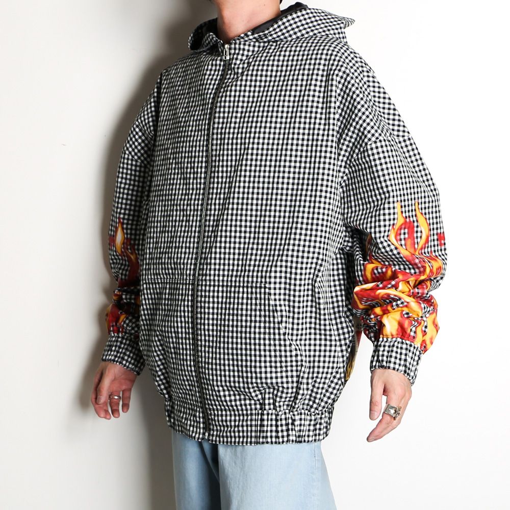 Checkered zip up clearance hoodie