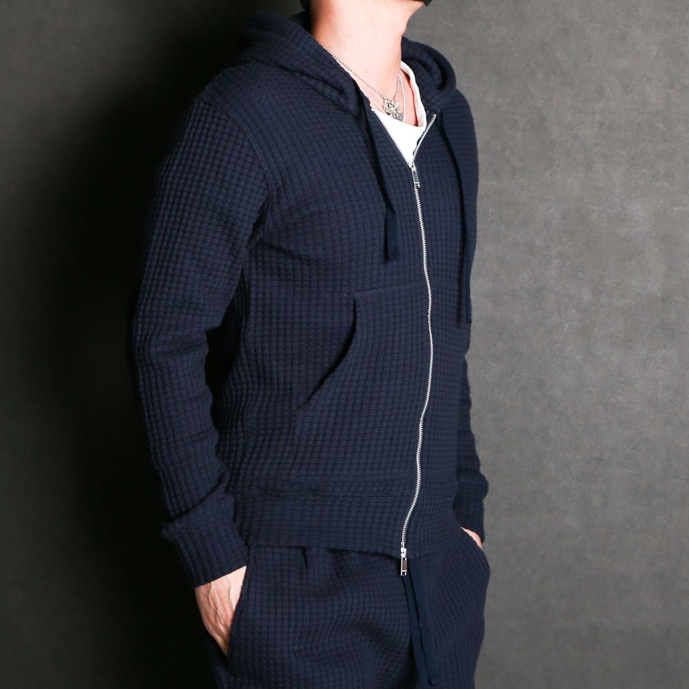 BIG WAFFLE Hoodie / ビッグワッフル ジップアップパーカー / MSEA21S0846-M