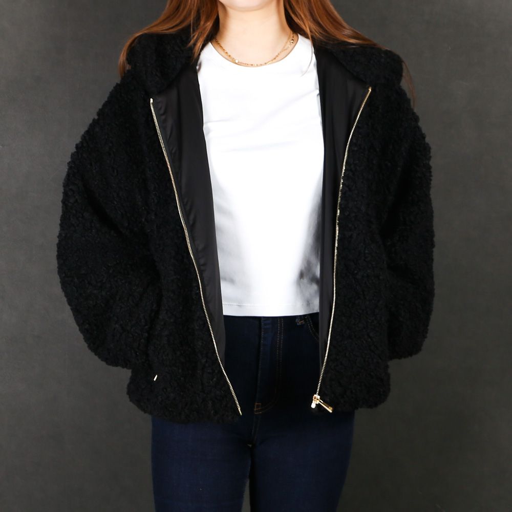 【レディース】 IPAMA イパマ - BLACK / ボア フードブルゾン (フリース) / LJXA0042033588