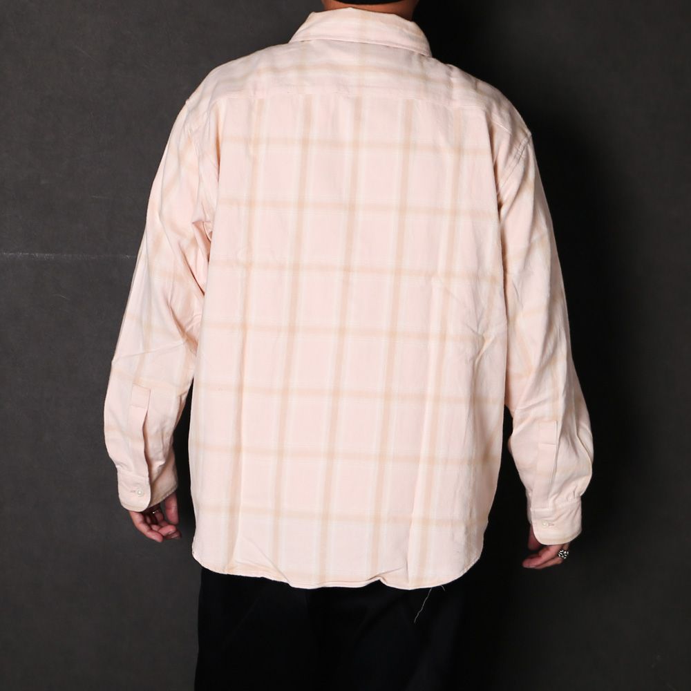 Ombre Check Flannel Shirt - Pink / オンブレチェックフランネルシャツ / SN-628B