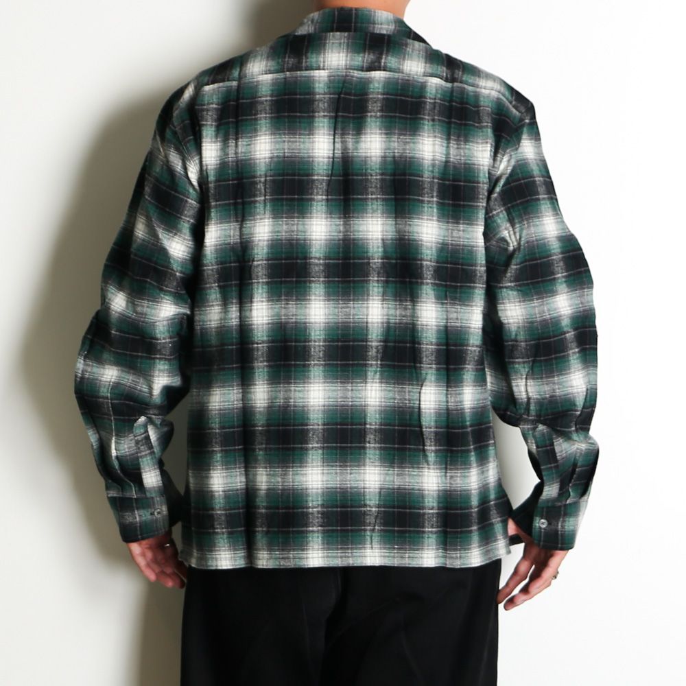 Check L/S Shirt (26aw) - Green / チェックシャツ / HS-080326