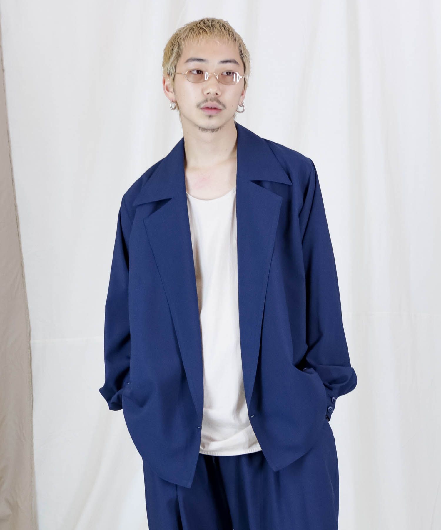 Iroquois - REFLAX WEATHER CLOTH WJK / ダブルブレスト シャツ