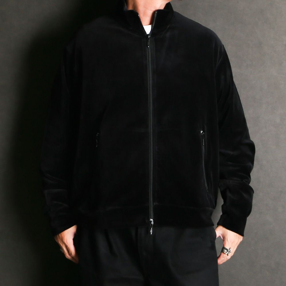 Full Zip Track Jacket - dark navy / オーガニッコットンベロア - フルジップトラックジャケット / M25C19CS01C