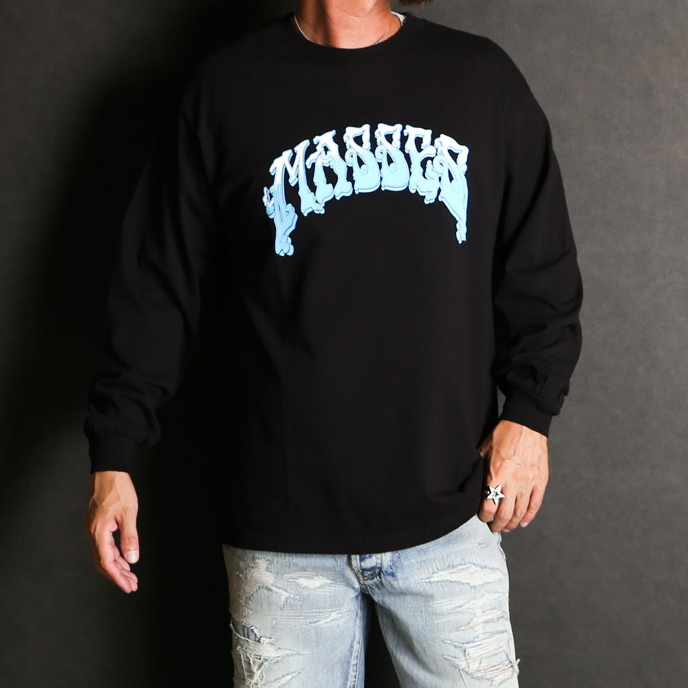 MASSES - T-SHIRT L/S JOINT - Black × Blue / ロングスリーブ Tシャツ / 1242027 |  chemical conbination