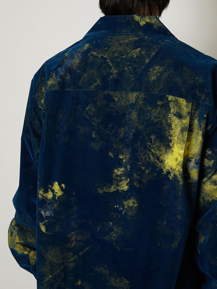 "FLOCKY + PIGMENT PRINT" SHIRTS / ミリタリーシャツ / TA23AW-SH027
