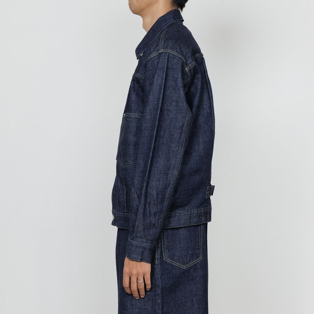 DENIM JACKET - INDIGO O.W / オーガニックコットン 13.5oz セルビッチデニム - TYPE-1 デニムジャケット / M26A10BL01C