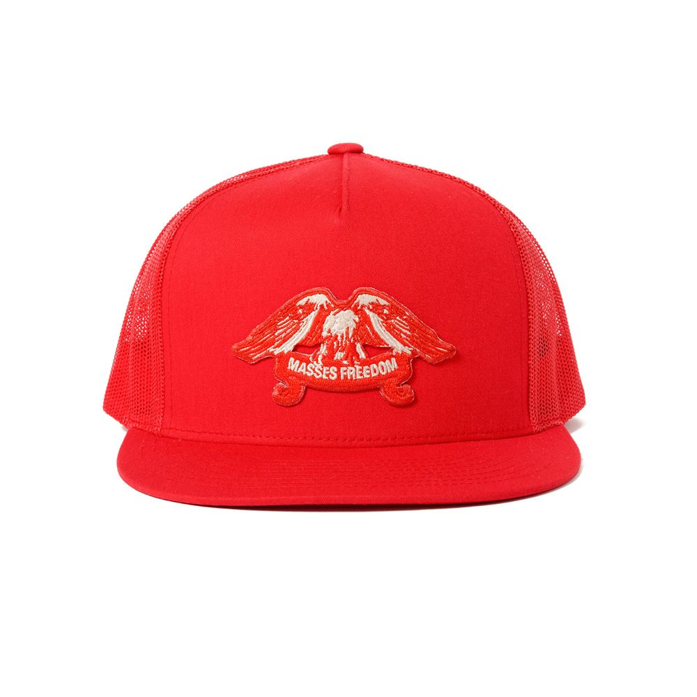 MASSES MESH CAP 未使用 参考上代8800円 未使用品 MASSES MESH CAP SKULL ワッペン