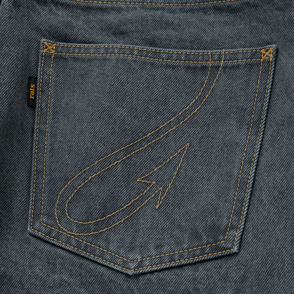 RATS - GRAY DENIM PANTS / ストレートシルエット デニムパンツ