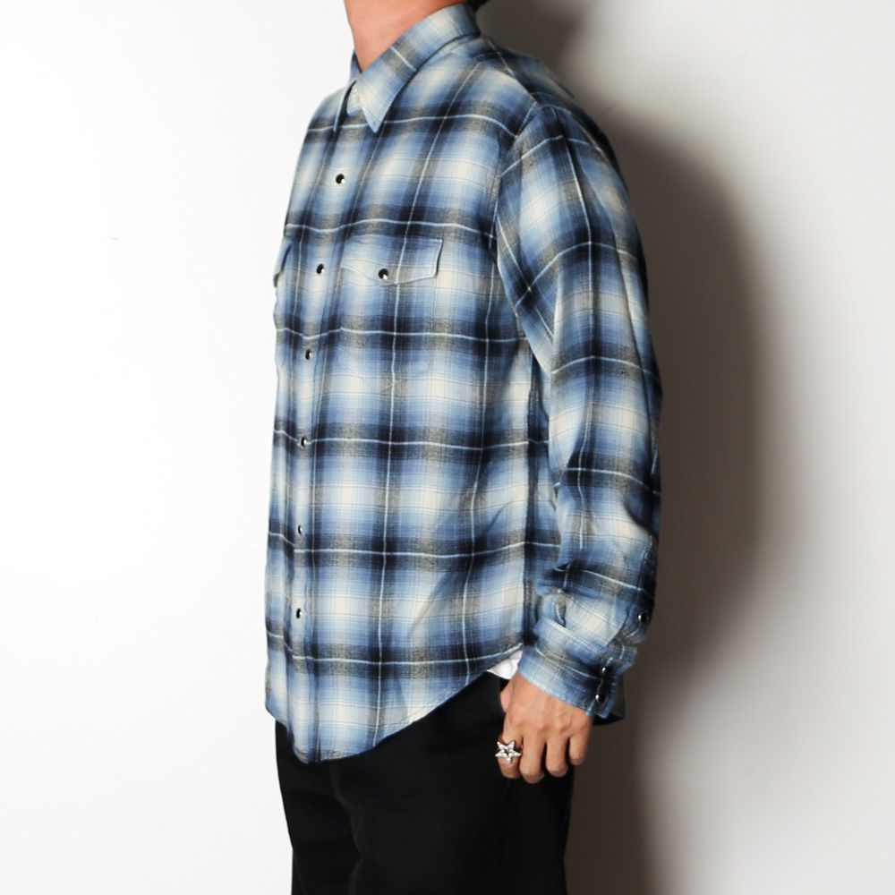 R.Flannel Ombre Western Shirt  - BPT / MDFBF10502
