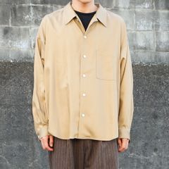 Regular fit big shirt - Rayon poly gabardine / レギュラーフィット ビッグシャツ ギャバジン / SN-411B