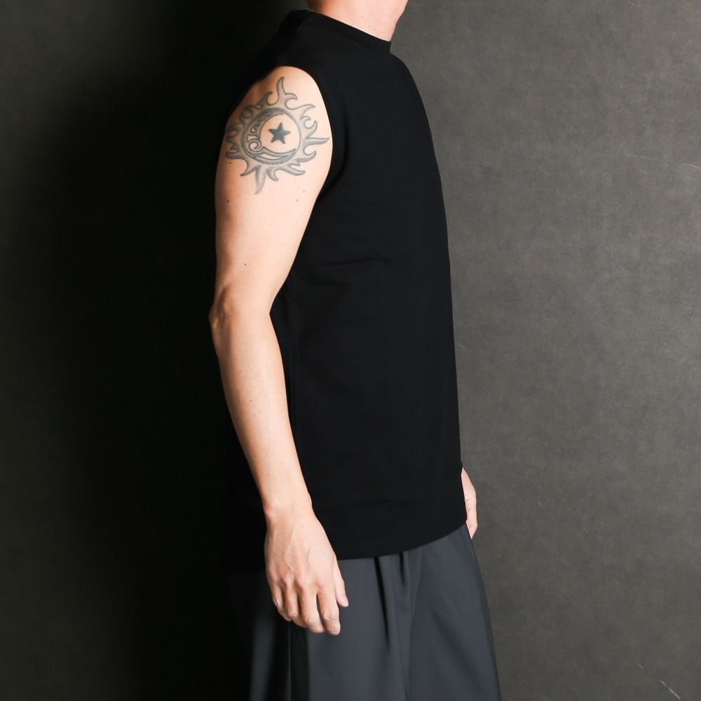 SLEEVELESS TEE - BLACK / オーガニックコットン40/2天竺 - スリーブレスTEE / M26A13CS03A
