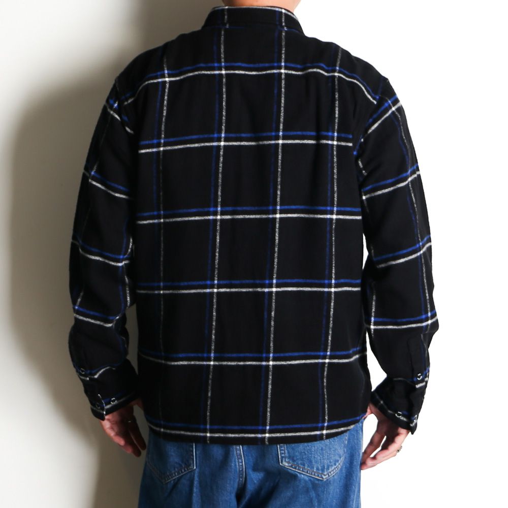 COTTON FLANNEL CHECK SHIRT - BLUE / チェックシャツ / 25'RS-0907