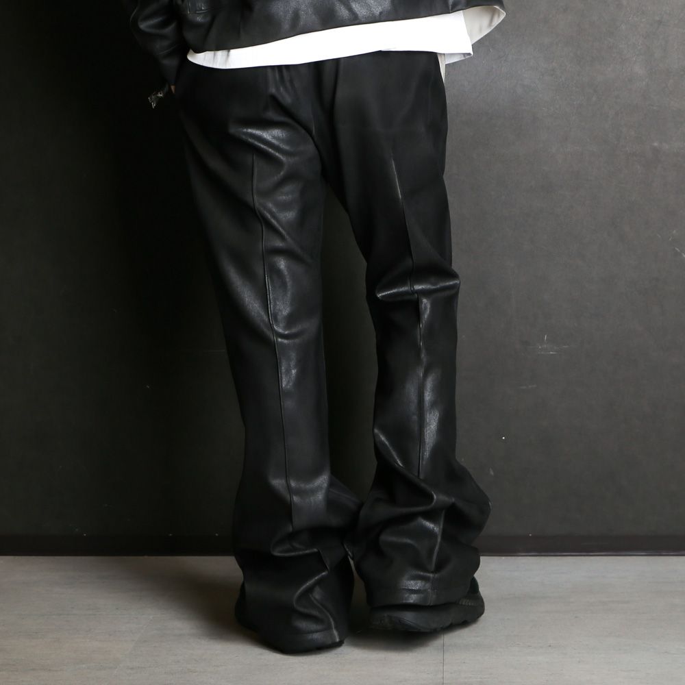 "LEATHER COATING JERSEY" TRACK PANTS / トラックパンツ / TA23SS-PT028