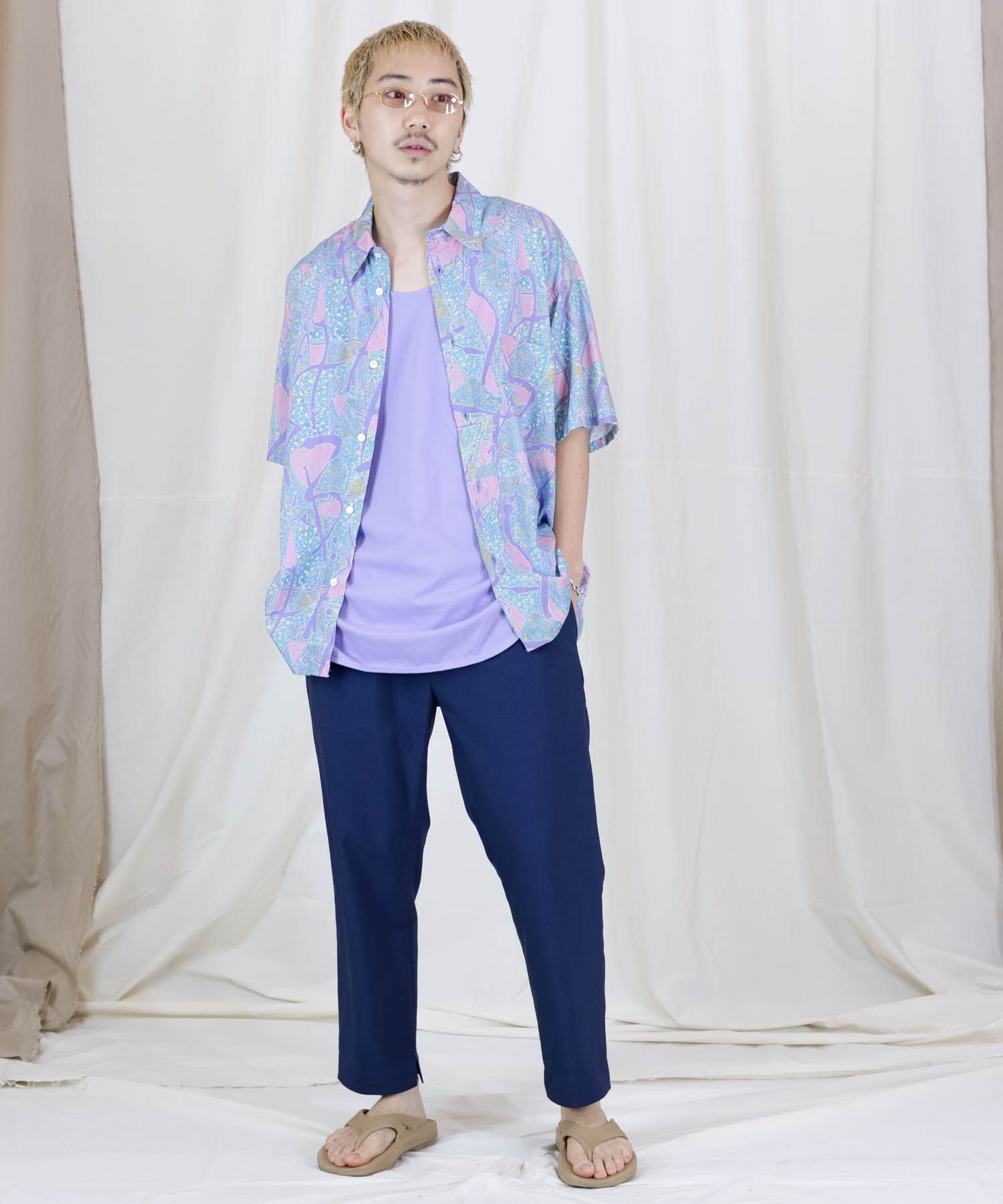 REFLAX WEATHER CLOTH PT / サイドスリット テーパードパンツ / 479102