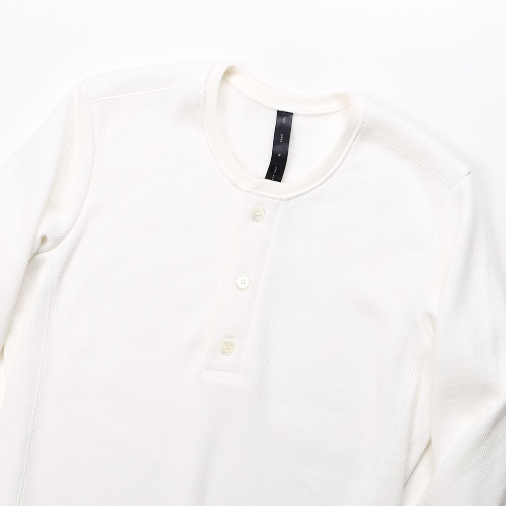 henley long-T(back boa) / ボアフリース ヘンリーネックTシャツ / 7907 lj88s