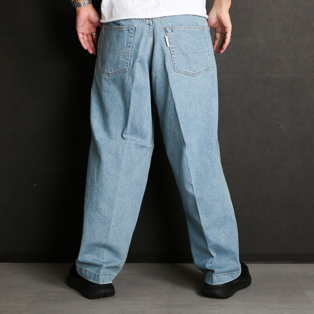 NEONSIGN - Wide denim slacks “Used” / N0344 | chemical conbination