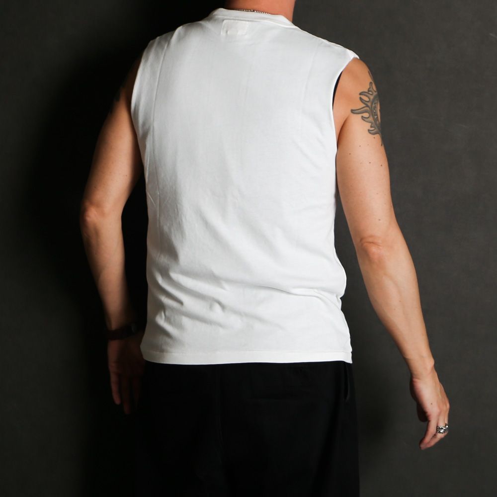 “AERO-KMY” Short N/S Tee T/C - WHITE / ノースリーブ Tシャツ / G16TS093