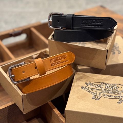 LEATER BELT - BLACK / レザーベルト