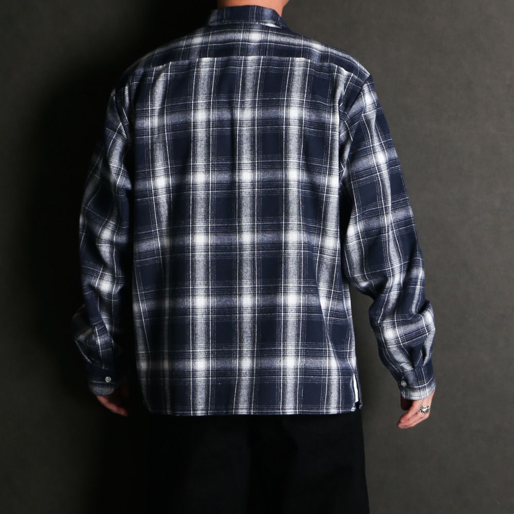 Ombre Check L/S Shirt (26ss) - Blue / オンブレチェックシャツ / HS-020526