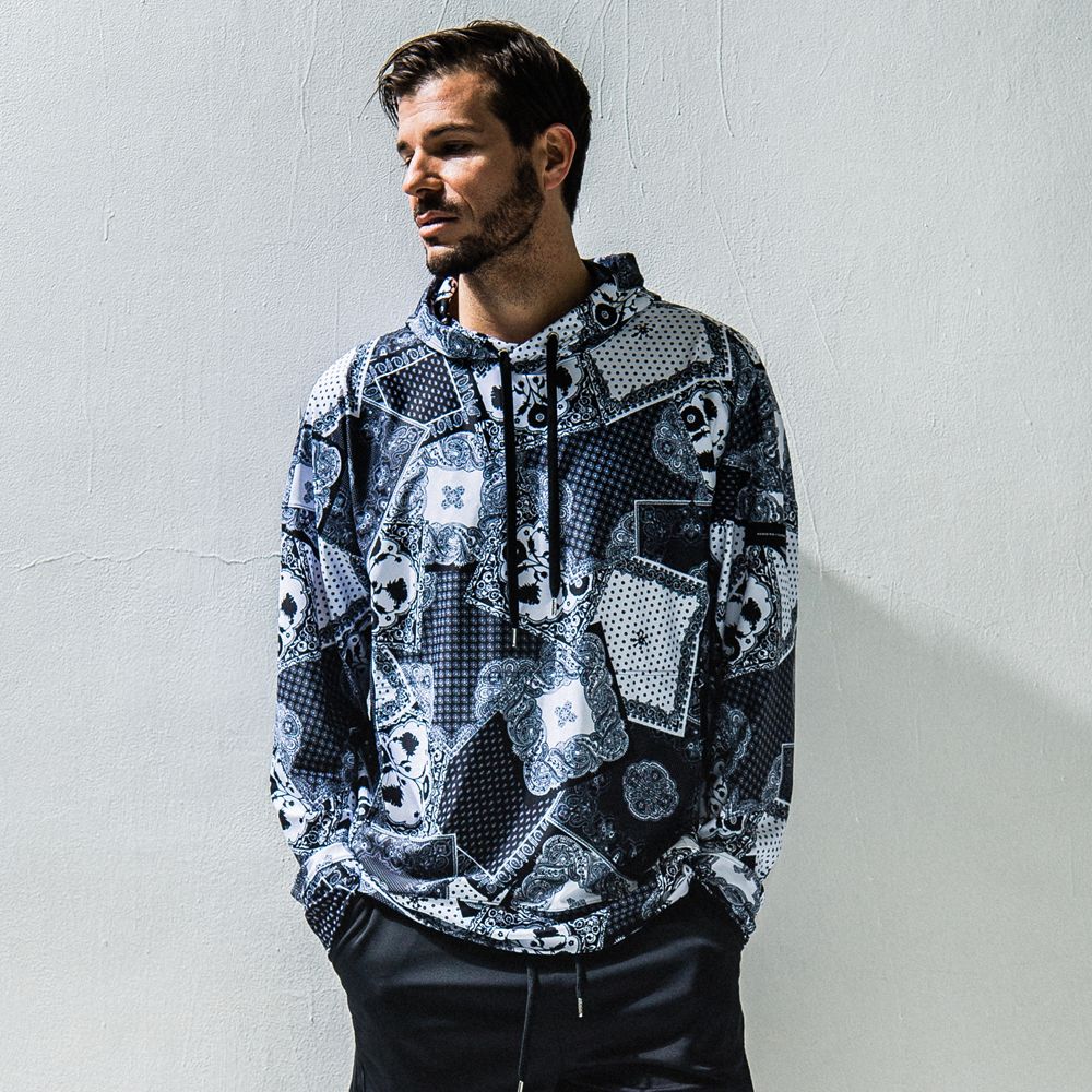 Paisley RUSH loose hoodie / ラッシュガード ルーズパーカー / RC24-C-001