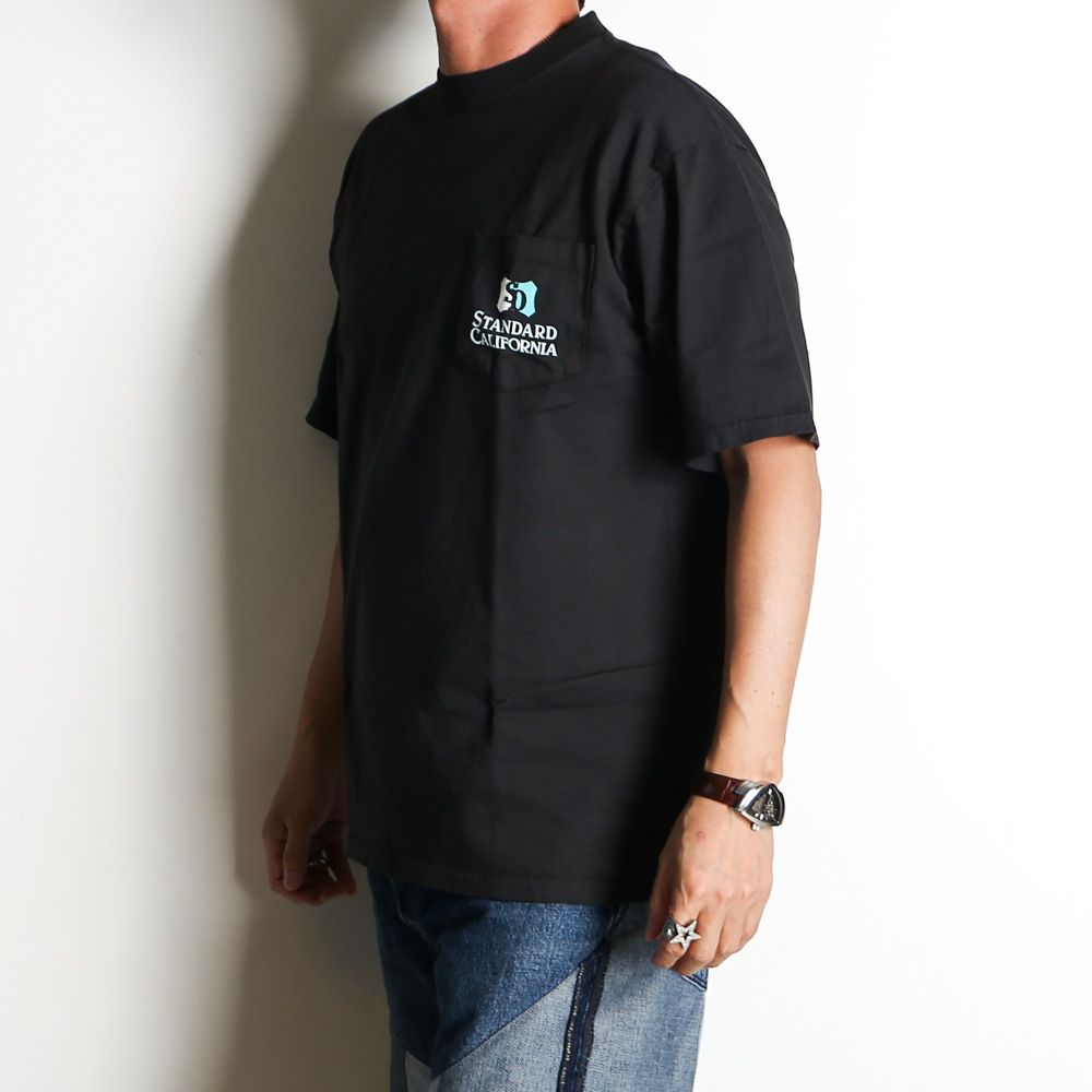 SD Heavyweight Shield Logo Pocket T - Black / Tシャツ / TSOAF100