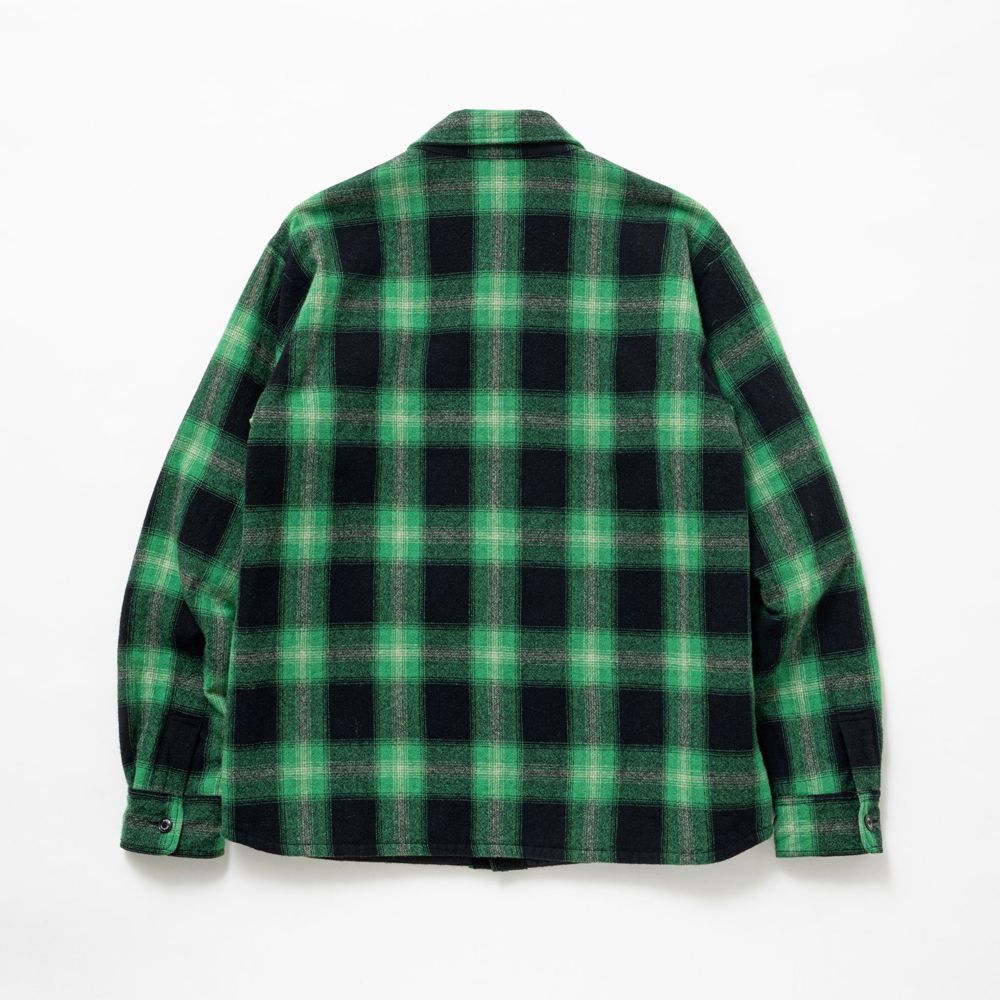 WOOL CHECK SHIRT JKT - GREEN / シャツジャケット / 25'RS-1104