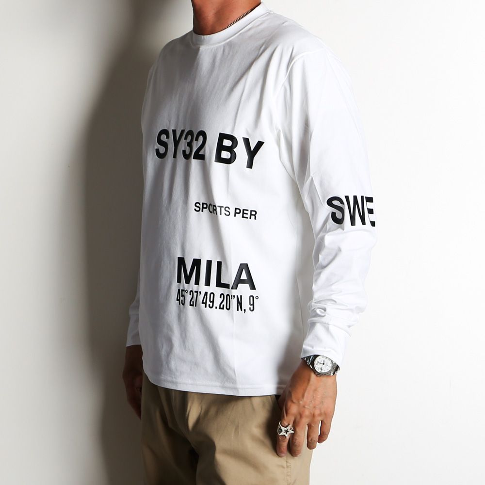 SEPARATE GRAPHIC L/S TEE - WHITE / グラフィックTシャツ / 14538
