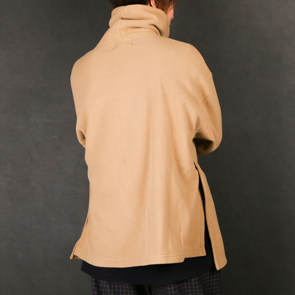 FLEECE HI NECK SIDE VENTS CS / マイクロフリース サイドベンツ カットソー / 180204