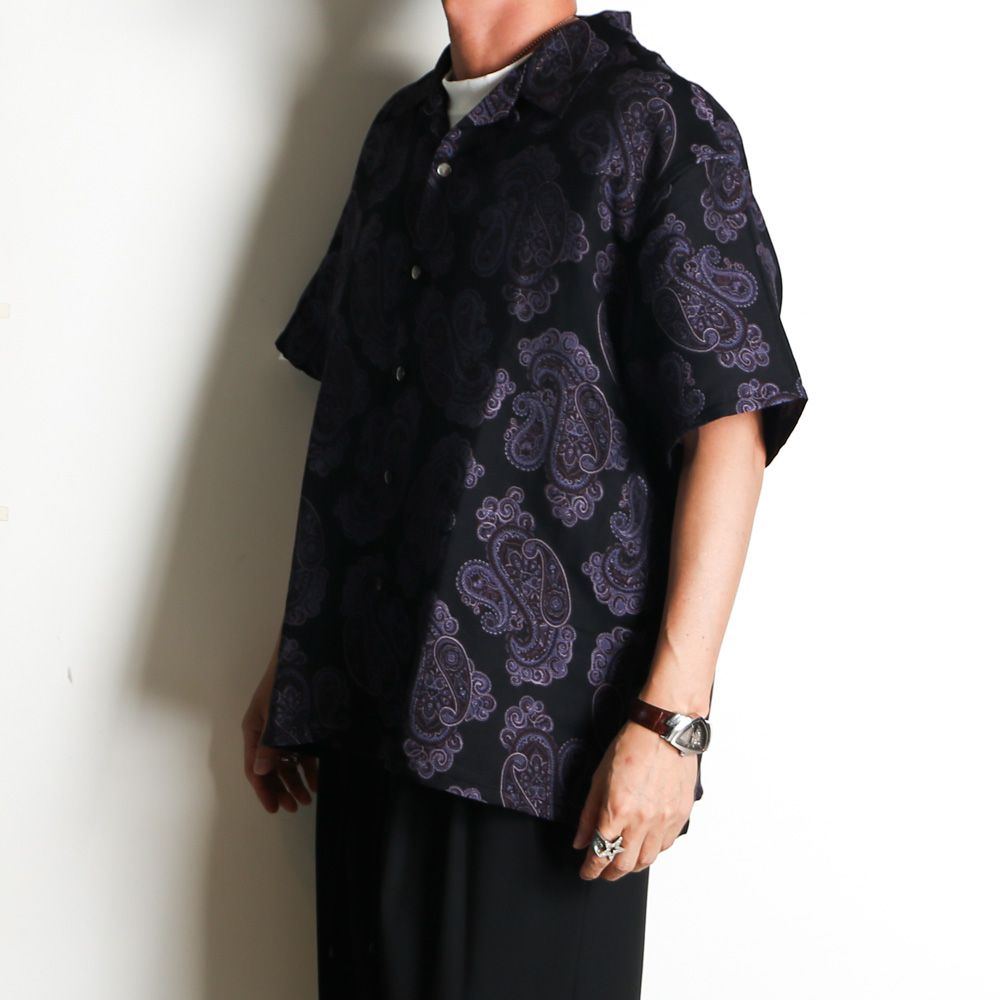Aloha shirt - Sprinkled paisley jacquard / アロハシャツ - オリジナルペイズリージャガード / SN-614