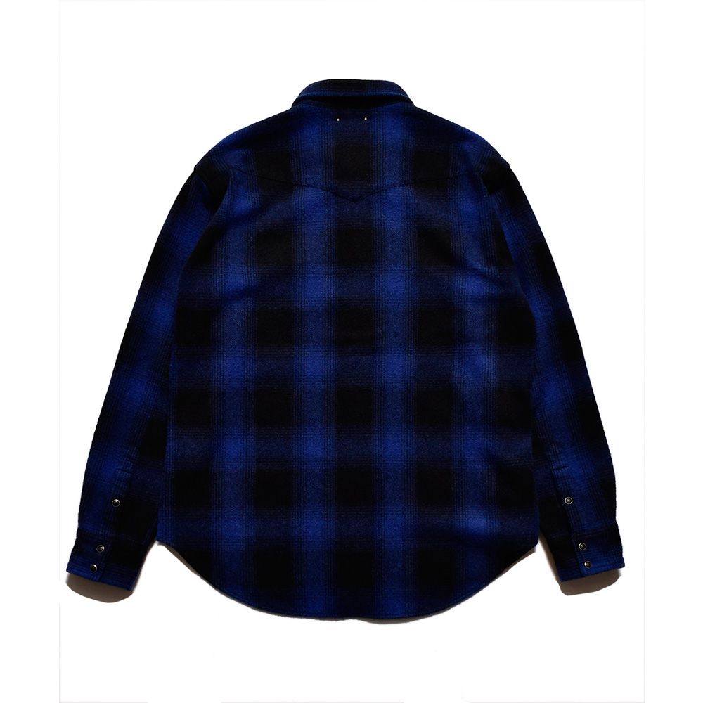 マインデニム R. Wool Flannel Check Western SH