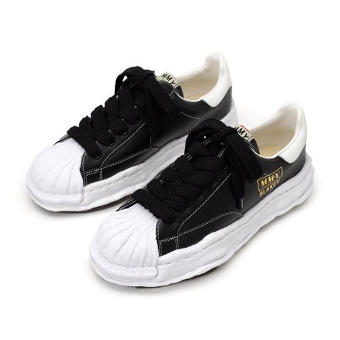 "BLAKEY" original sole shell toe leather lowcut sneaker - BLACK / A06FW702