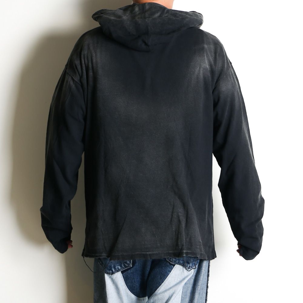 Distressed Light Weight Hoodie - BLACK / ライトウエイト フーディー / G15HD089