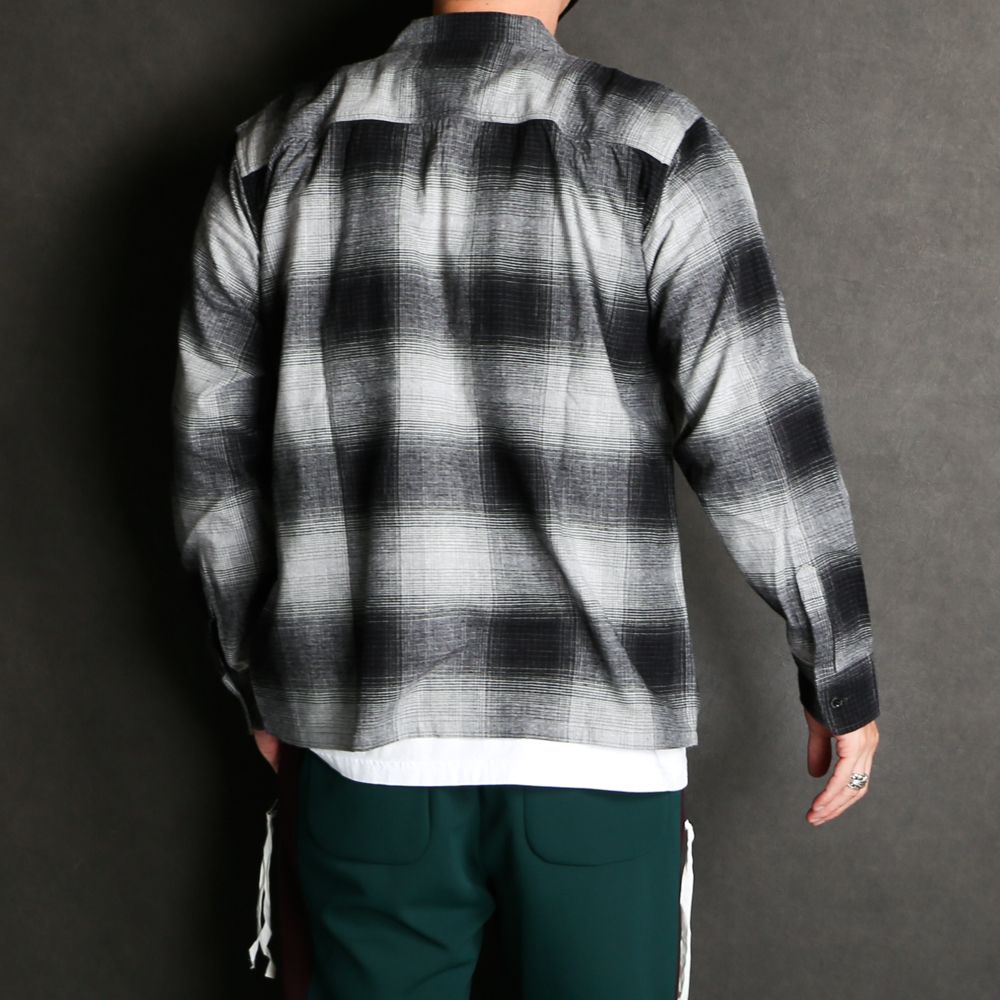 RATS - COTTON OMBRE CHECK SHIRT / オープンカラー シャツ / 22'RS