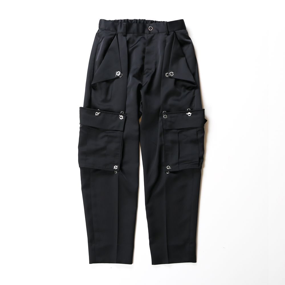 TAAKK SATIN CARGO TROUSERS ターク カーゴパンツ-