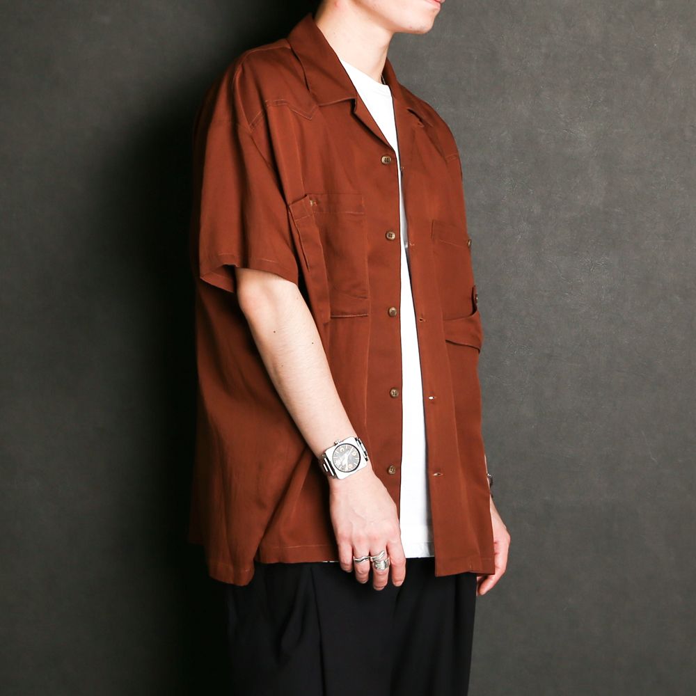 TE TWILL WIDE WESTERN H/S SH / ウエスタンヨーク ワイドシルエットシャツ / 379116