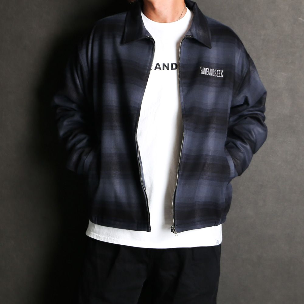 HideandSeek - Check Harrington Jacket - BLK / チェックジャケット / HJ-090524 |  chemical conbination