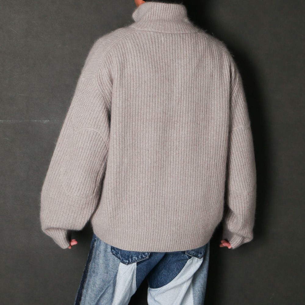 RACCON HALF ZIP KNIT - GREIGE / ハーフジップニット / VTM-26-K-106