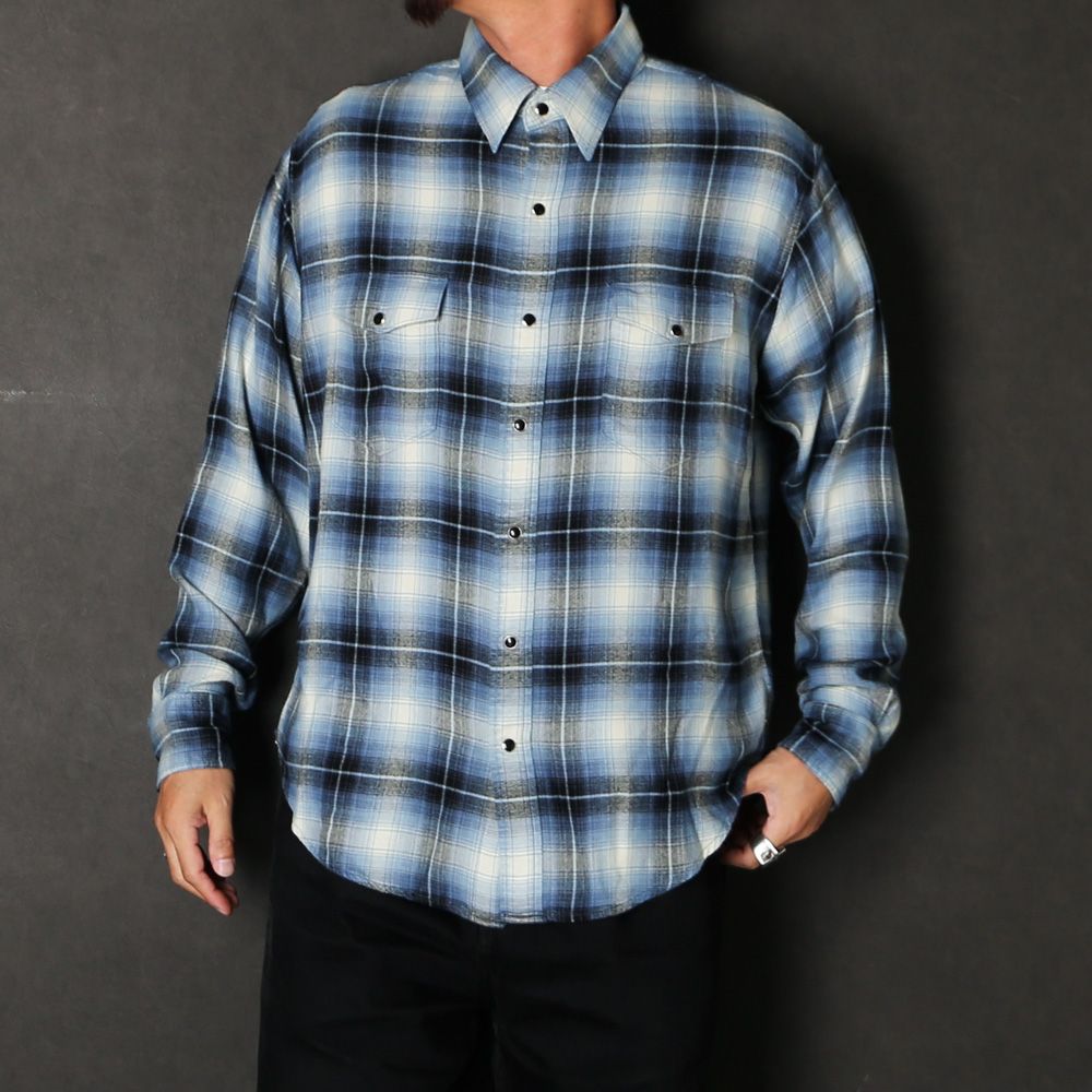 R.Flannel Ombre Western Shirt  - BPT / MDFBF10502