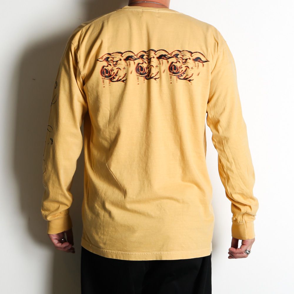 SCUM PORK L/S TEE - MUSTARD / ロングスリーブTシャツ