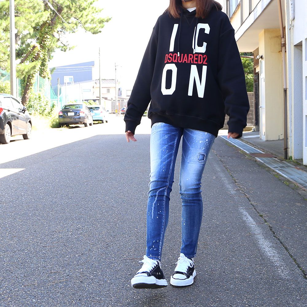 DSQUARED2×Maison MIHARA YASUHIRO コーディネート(女性モデル166cm)