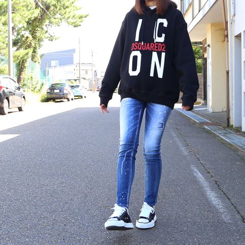 DSQUARED2×Maison MIHARA YASUHIRO コーディネート(女性モデル166cm)