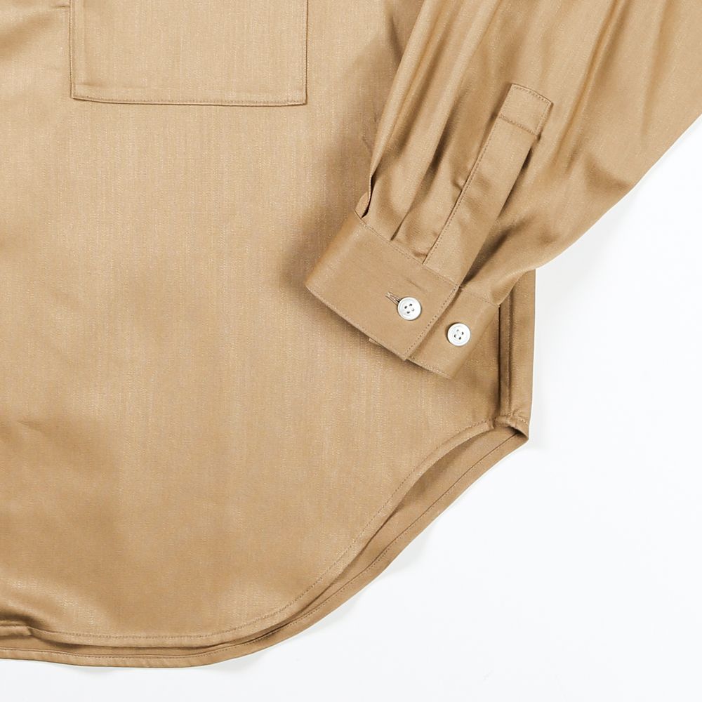 Regular fit big shirt - Rayon poly gabardine / レギュラーフィット ビッグシャツ ギャバジン / SN-411B