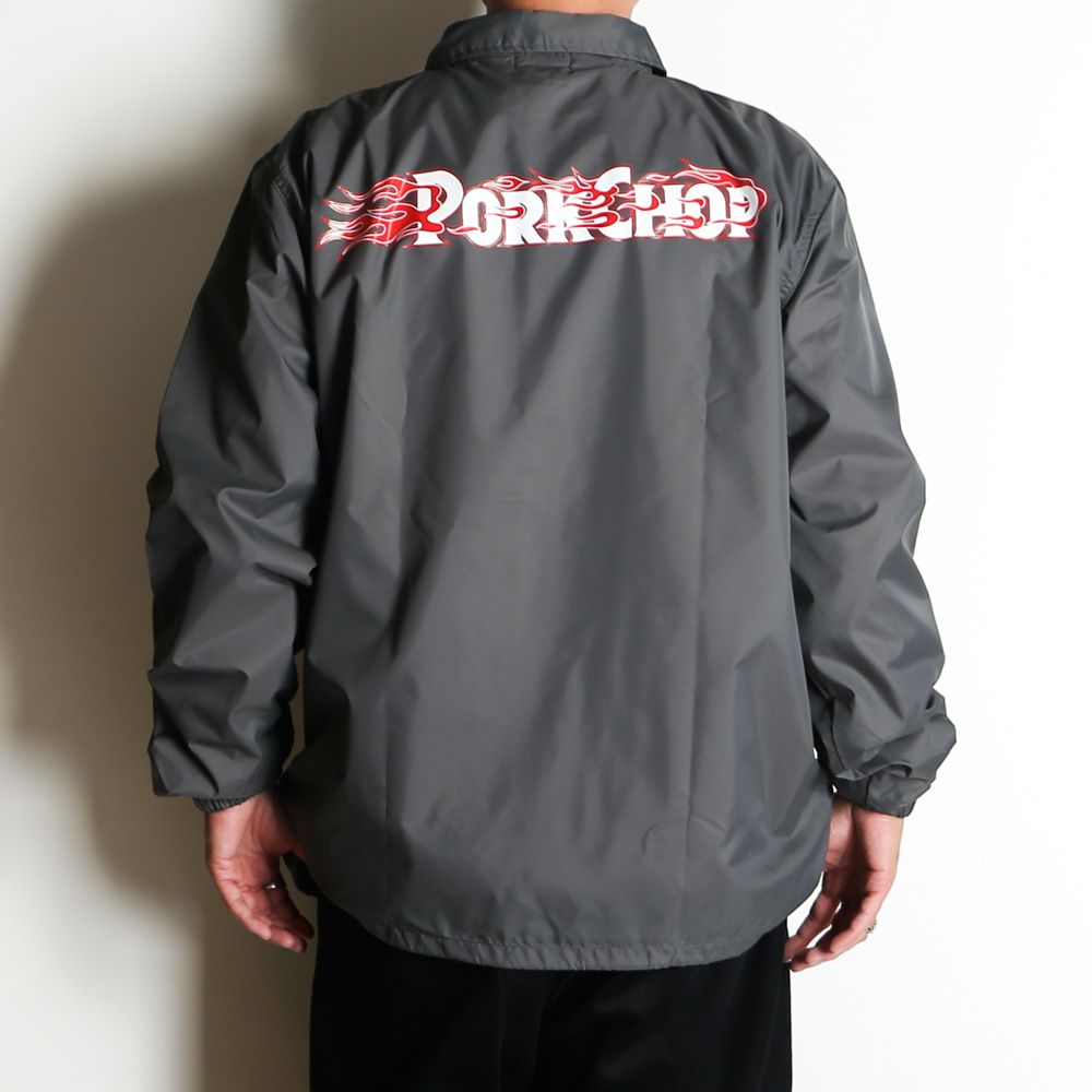 BURNING LOGO COACH JKT - CEMENT / コーチジャケット