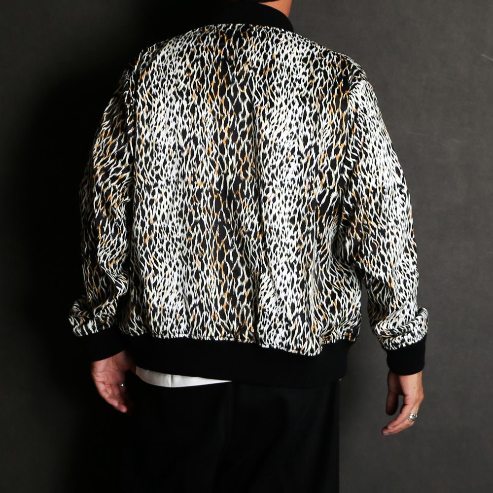 MINEDENIM - Leopard RC.Satin Rib Zip Blouson / 2309-9002