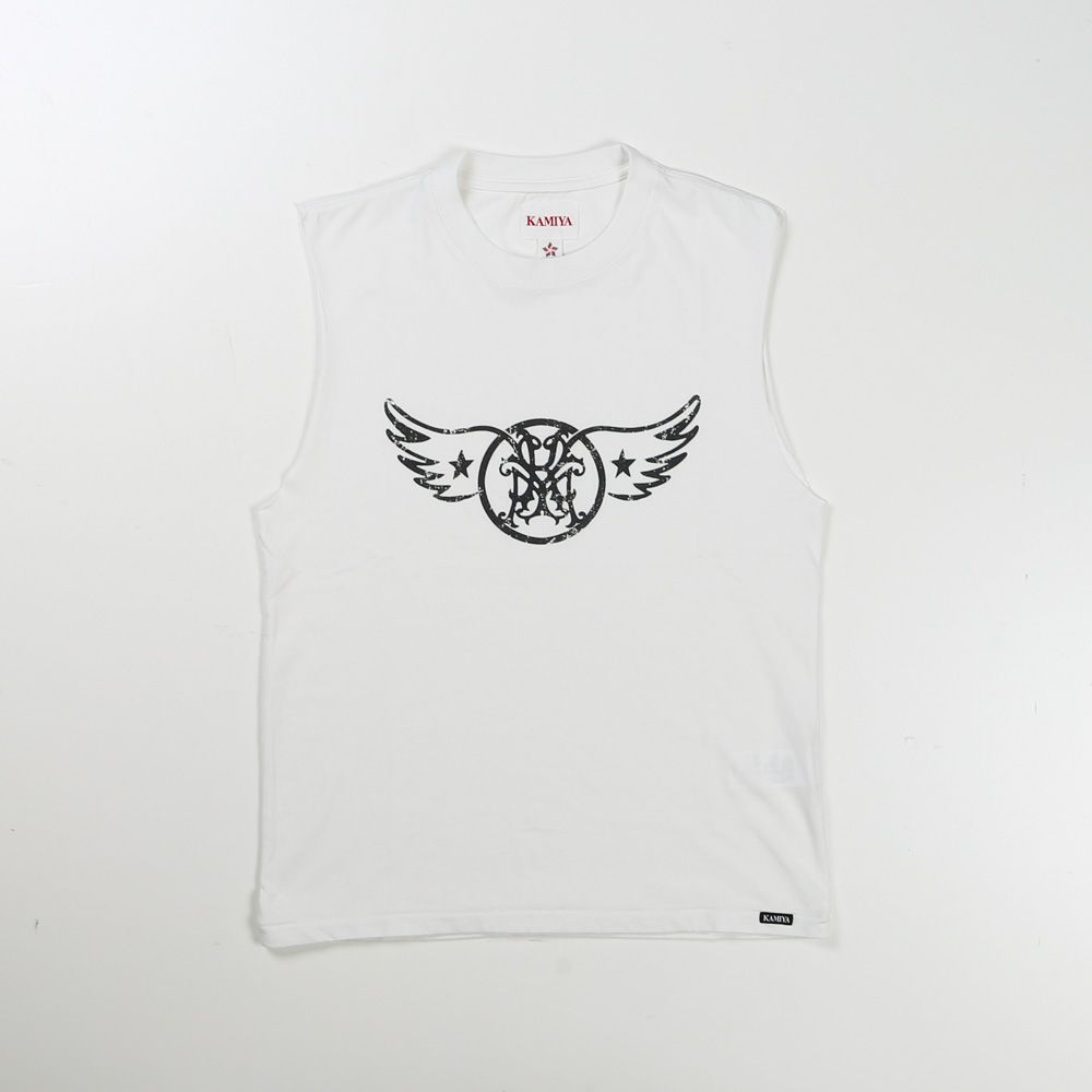 “AERO-KMY” Short N/S Tee T/C - WHITE / ノースリーブ Tシャツ / G16TS093