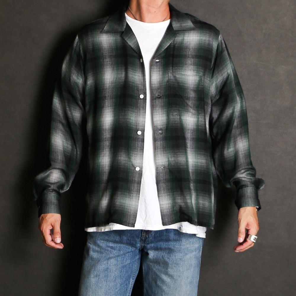 【ラスト1点-サイズ3】 T.Rayon Ombre Open Collar Shirt  - GPT / MDFBF09501
