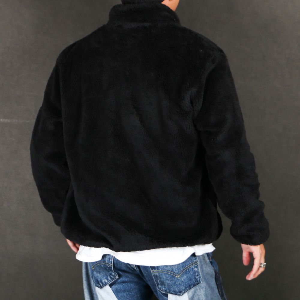 MONREALE モンレアレ - BLACK / ボア スタンドカラーブルゾン (フリース) /  MJXA0213033588