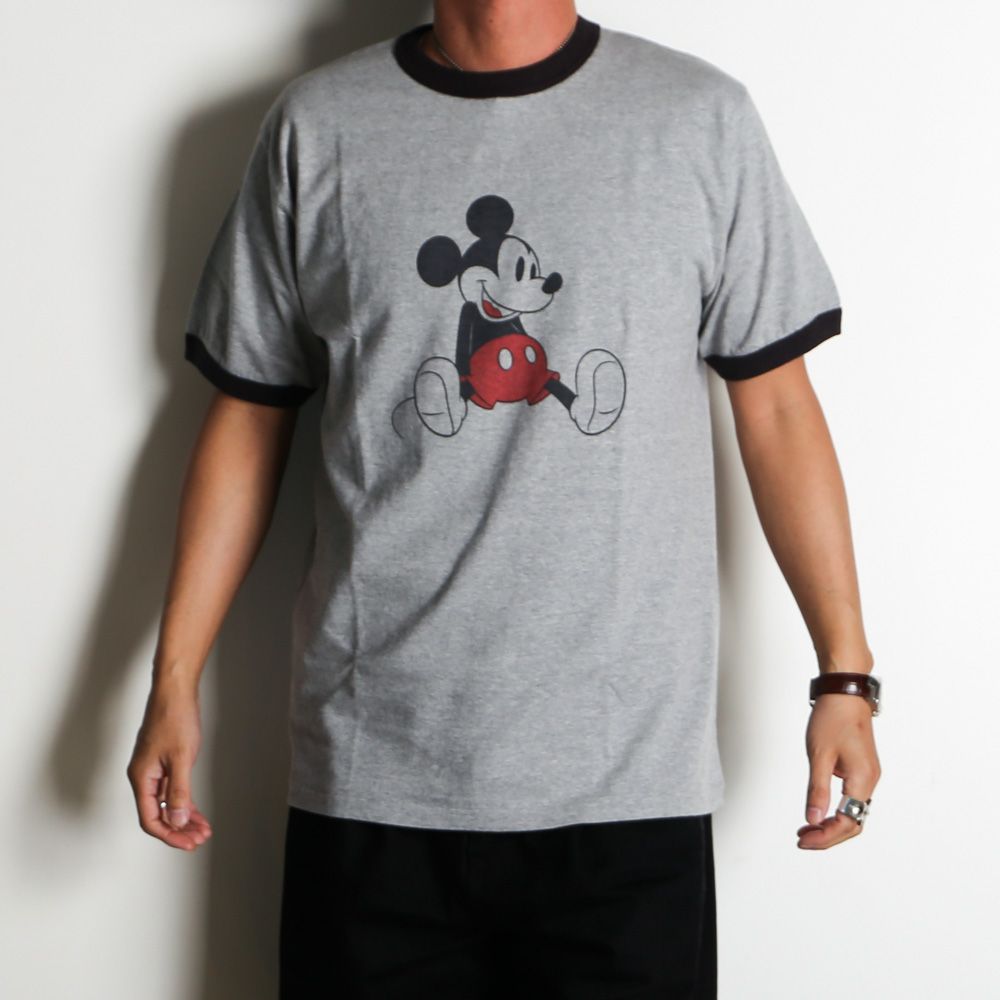 【ラスト1点-サイズXL】 Disney / SD Ringer T - Gray × Black / Tシャツ / TSOSJ110