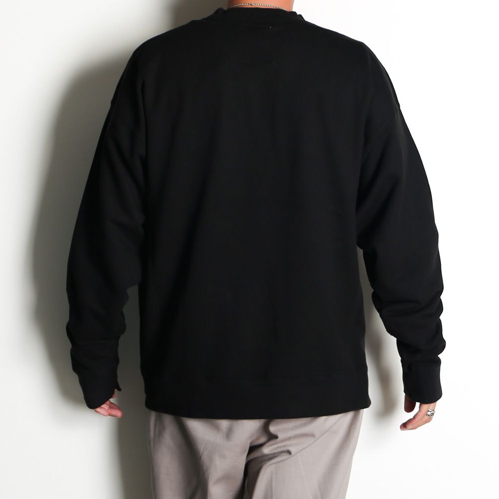 Cat Printed Sweatshirt - BLACK / キャット プリント スウェットシャツ / J17PO782